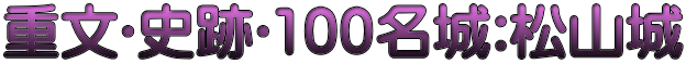重文･史跡･100名城:松山城