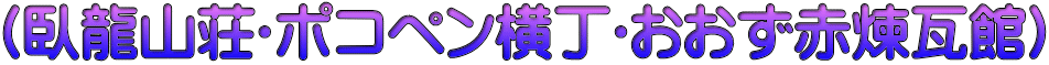 (臥龍山荘･ポコペン横丁･おおず赤煉瓦館)