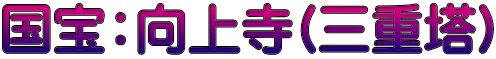 国宝：向上寺(三重塔)