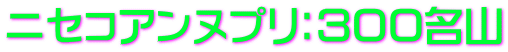 ニセコアンヌプリ：３００名山