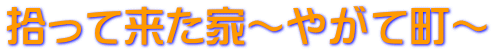 拾って来た家～やがて町～